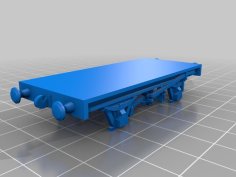 OO Scale Generic 7-Plank Wagon Chassis 3D Printer Model