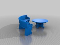 Banco Y Mesa De Cemento Para Jardín 3D Printer Model