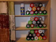 Storage For Tamiya Spray Cans 3D Printer Model