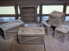 Threednd Wooden Crates 3D Printer Model