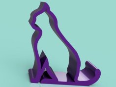 Feline Phone Stand 3D Printer Model