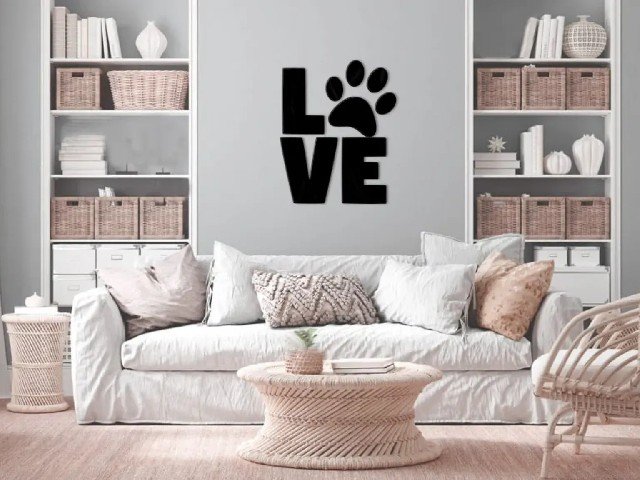 Laser Cut Love Pet Sign