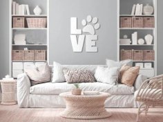 Laser Cut Love Pet Sign