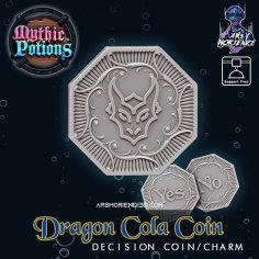 Dragon Cola Decision Coin / Charm 3D Printer Model