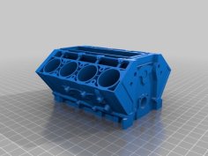 ZR1 Engine Block Card Holder Easier Print 3D Printer Model