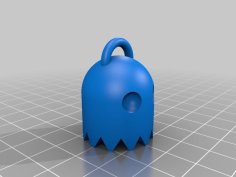 Pacman Ghost Keychain 3D Printer Model