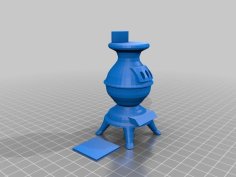 Woodstove1 For Dollhouse 3D Printer Model