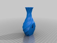 Low Poly Single Flower Vase Wall-Mounted 3D Printer Model