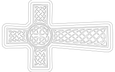 Christian Cross dxf File