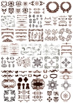 Assorty Decor Set Free Vector