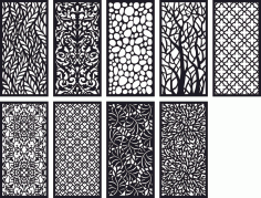 Colección de pantallas de paneles de patrones