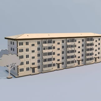Laser Cut Housing Block Model Free Vector