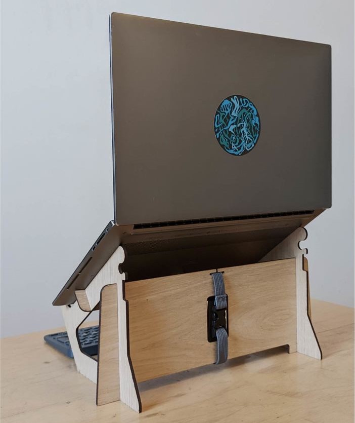 Laser Cut Ergonomic Laptop Stand DXF File