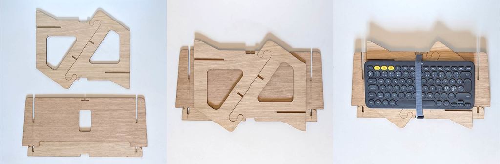 Laser Cut Ergonomic Laptop Stand DXF File