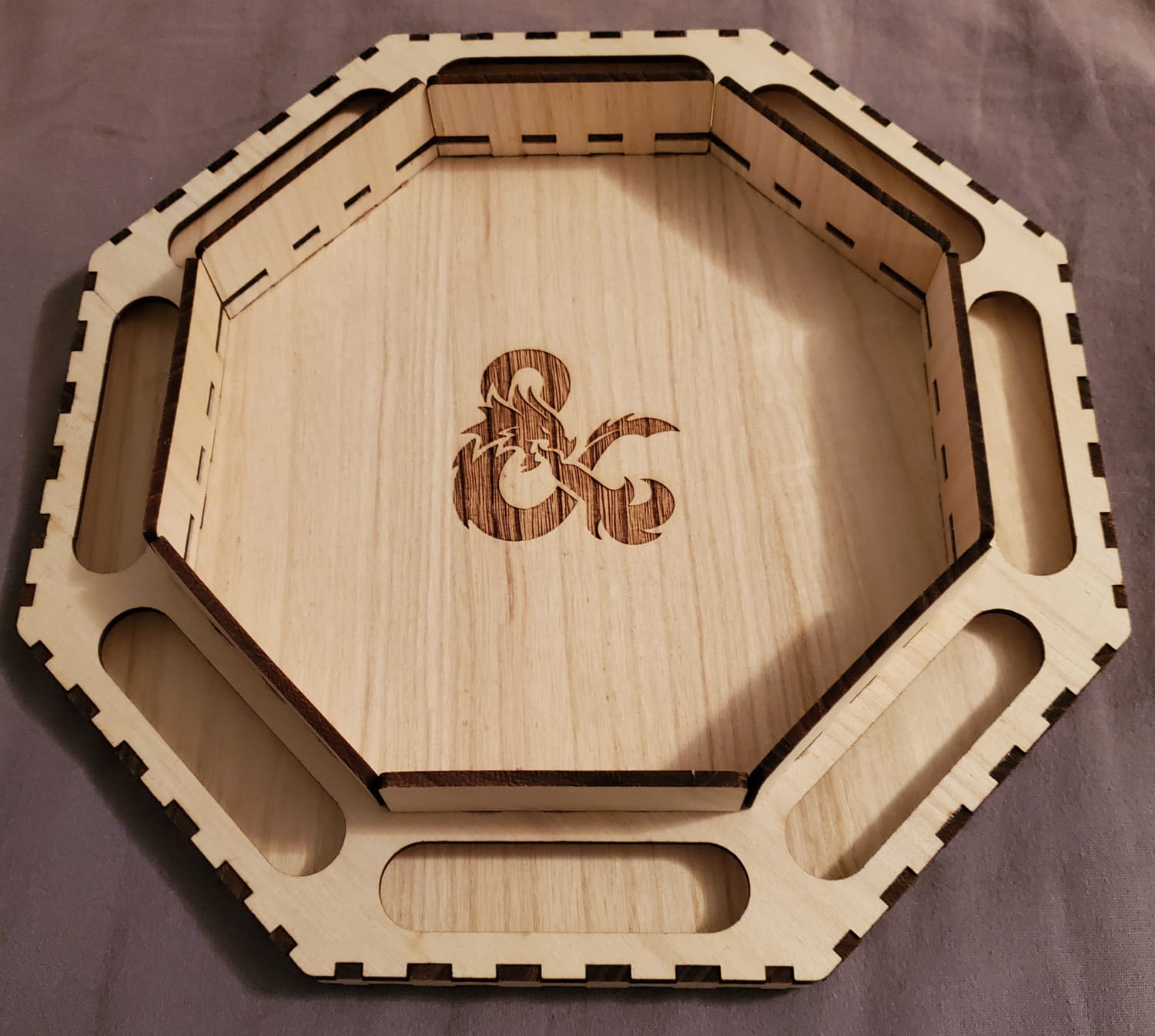 Laser Cut Octagonal Dice Tray SVG File