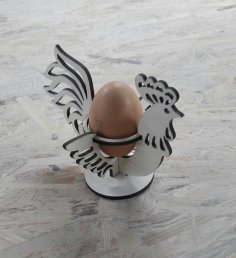 پایه نمایش تخم مرغ عید پاک خروس برش لیزری