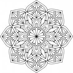 Mandala kwiatowy wektor