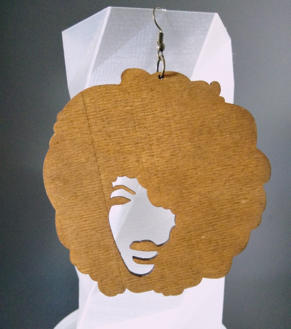 Laser Cut Boucle Afro Keychain DXF File Free Download - 3axis.co