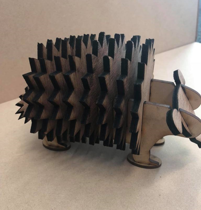 Laser Cut Wooden Hedgehog Coasters DXF File