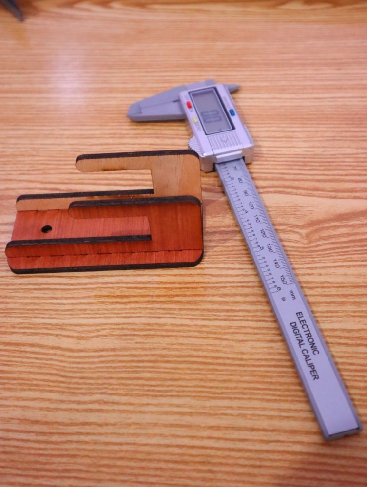 Laser Cut Digital Vernier Caliper Wall Mount Holder 4mm DXF File