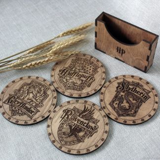 Laser Cut Harry Potter Tea Coasters Free Vector