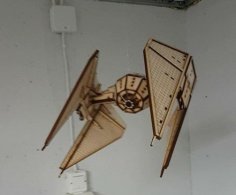 Laser Cut TIE Interceptor StarWars DXF File