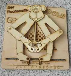 Lasergeschnittenes Affen-Kinderspielzeug, das kleine Zahlenmultiplikation lernt, 3 mm Birkensperrholz