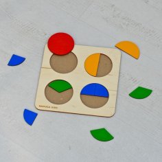 Đồ chơi xếp hình vòng tròn Montessori cắt laser