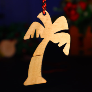 Laser Cut Unfinished Palm Tree Ornament Wood Cutout Free Vector