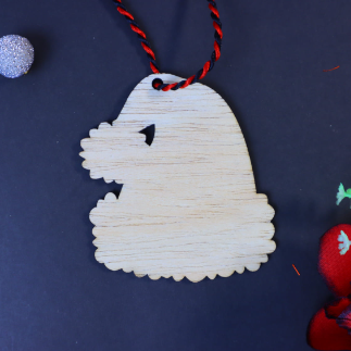 Laser Cut Santa Hat Christmas Ornament Unfinished Wood Cutout Free Vector