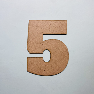 Laser Cut Wood Number 5 Cutout Number Five Shape Free Vector