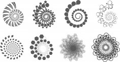 Conjunto de vectores de espirales