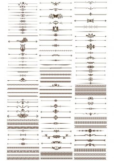 Decorative Elements Border and Page Rules Vectors Free Vector