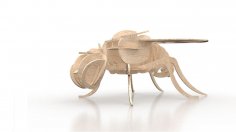 Fly Insect 3D Puzzle 3mm DXF File
