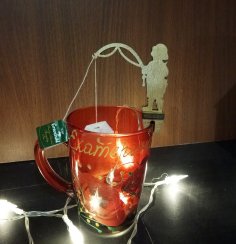 Лазерная резка Симпатичные кружки Подвесные держатели для чайных пакетиков