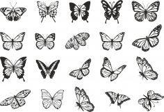 Colección de arte vectorial de mariposas