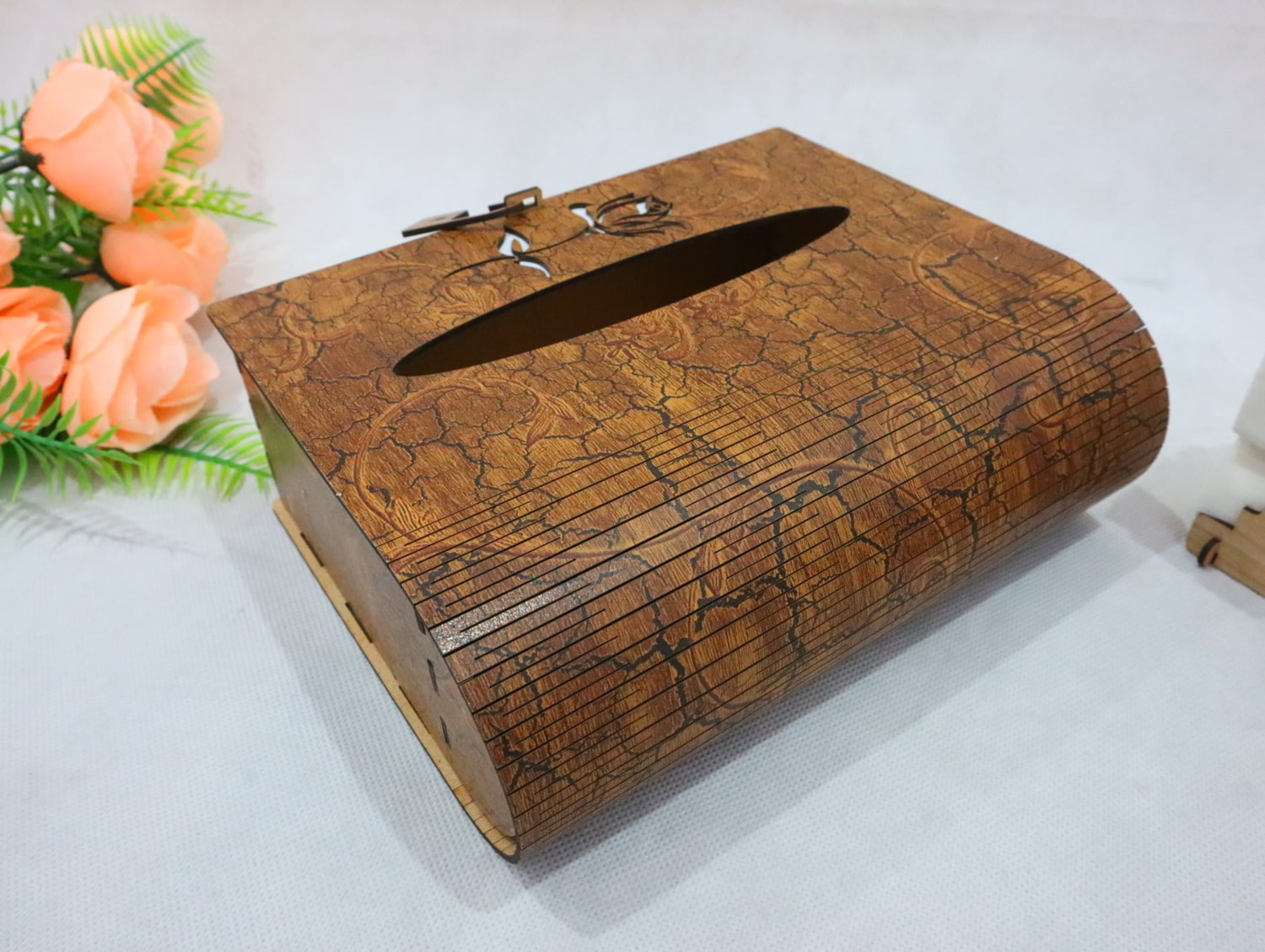 Laser Cut Wooden Tissue Box Free Vector