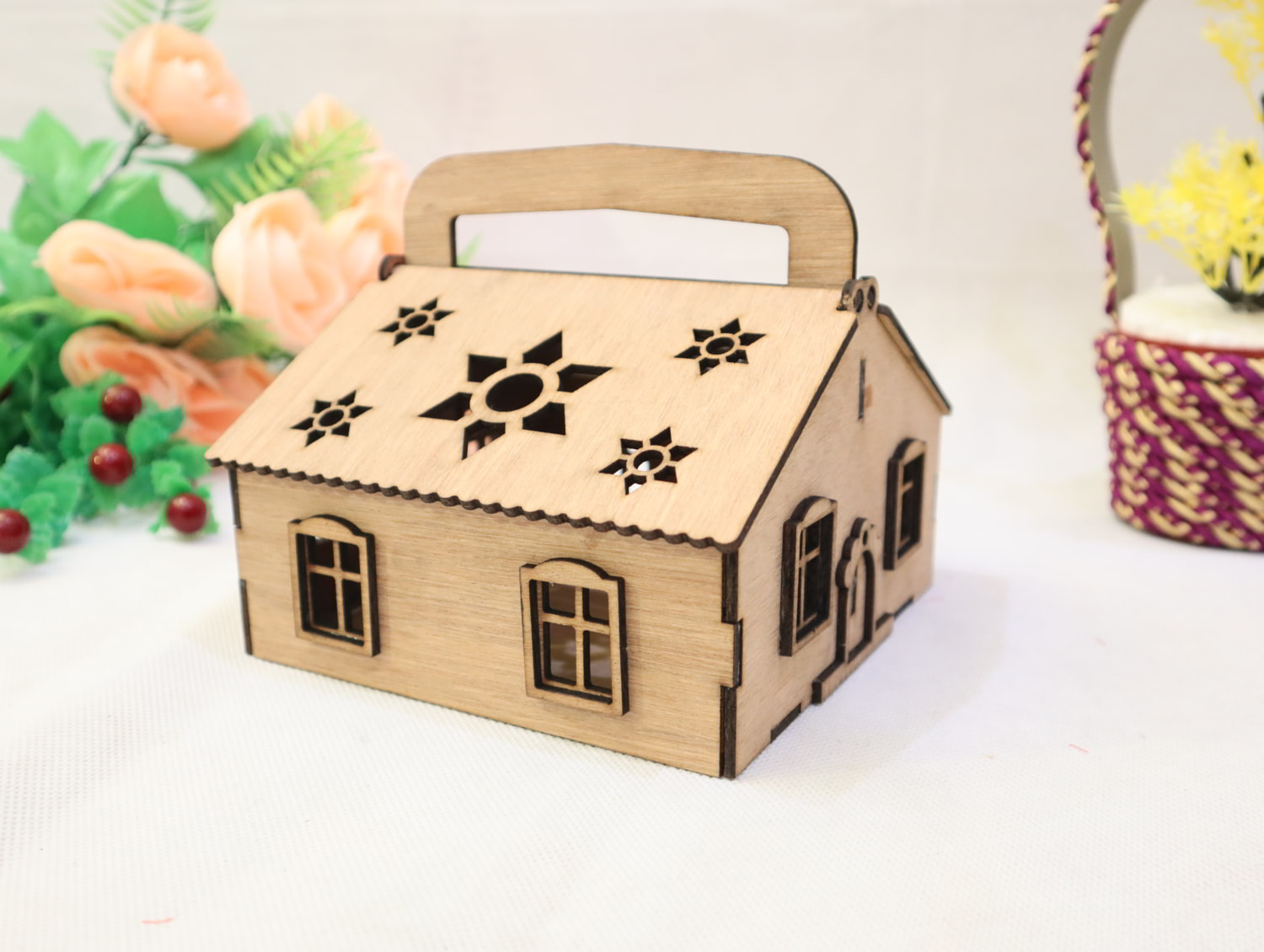 Laser Cut House Box Plywood 3mm SVG DXF CDR AI PDF Free Download - 3axis.co