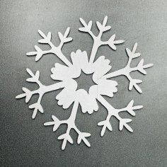 Laser Cut Christmas Floral Snowflake SVG File