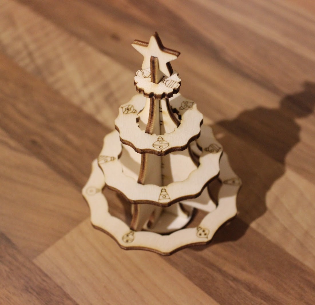 Laser Cut DIY Wooden Christmas Tree SVG File