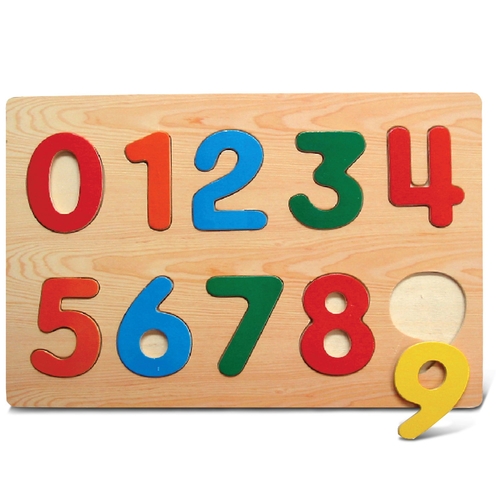 Laser Cut Wooden Peg Puzzle Toddlers Number Jigsaw Toys Educational Raised Puzzle Free Vector