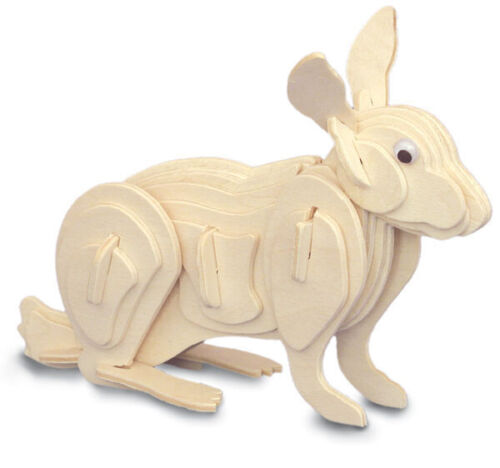 Laser Cut Rabbit 3D Wooden Puzzle DWG File