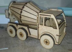 레이저 컷 시멘트 트럭 3D 퍼즐