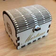 Laser Cut Wedding Ring Box DXF File