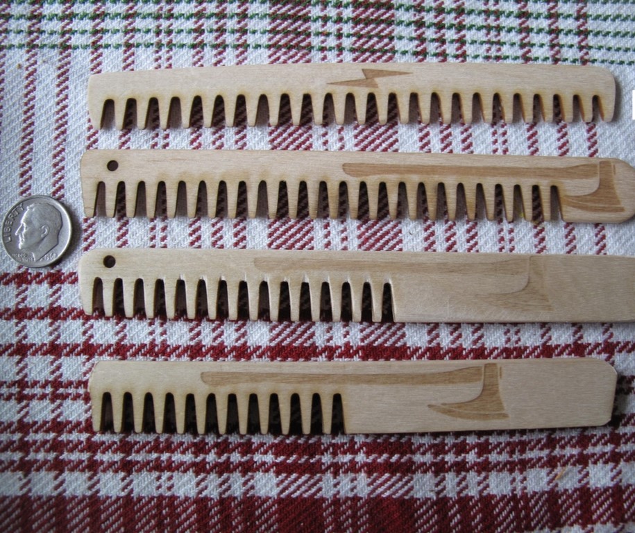 Laser Cut Beard Combs Free Vector