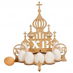 Paskalya Yumurtası Standı Kilise Lazer Kesim Şablonu