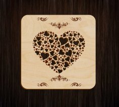 Laser Cut Engrave Heart Book Cover Free Vector