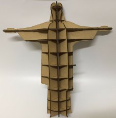 Modello 3D di Cristo il Redentore tagliato al laser