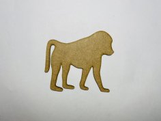 Laser Cut Baboon Unfinished Wood Cutout Shape Free Vector