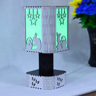Laser Cut Easter Decorative Table Lamp Free Vector
